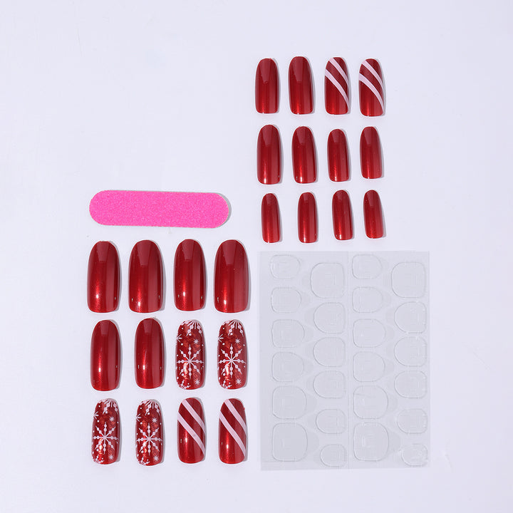Creative Nail Art Set with winter motifs and glamorous glitter Stornfield