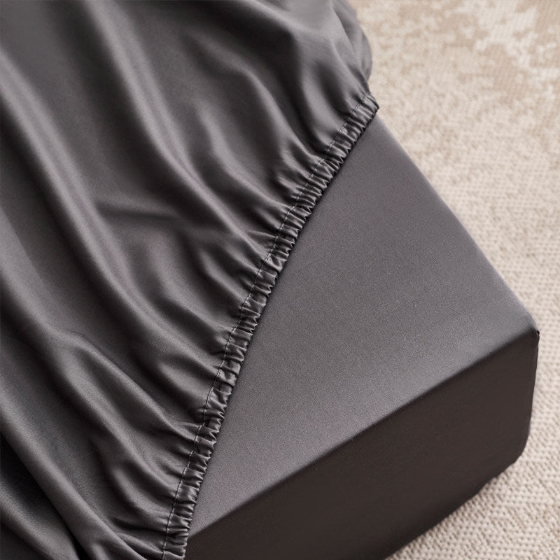 Deep-Pocket Silky Microfiber Fitted Sheet with All-Around Elastic