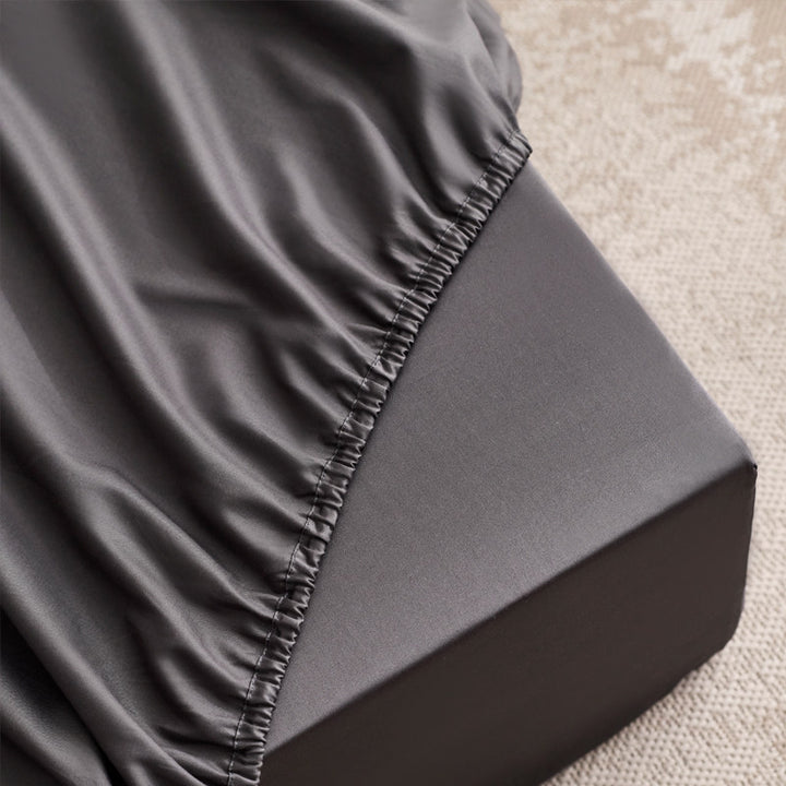 Deep-Pocket Silky Microfiber Fitted Sheet with All-Around Elastic