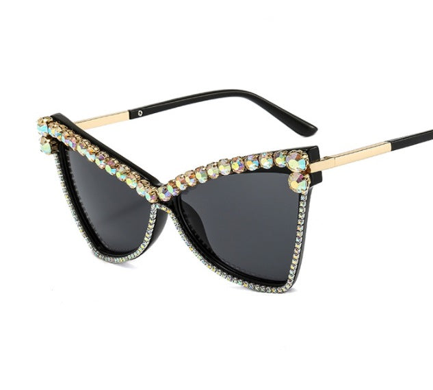 Ladies extravagant oversized sunglasses with gemstones Stornfield