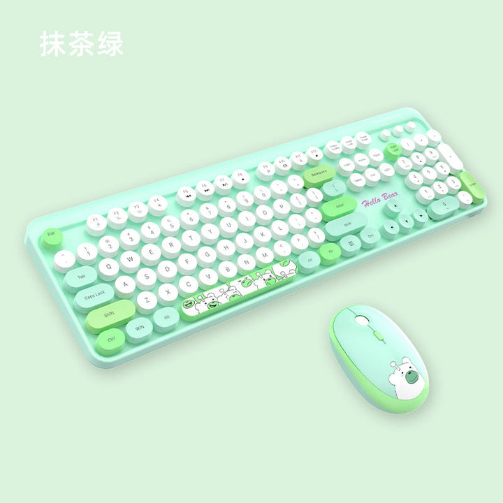 Cute Themed Wireless Keyboard and Mouse Set Stornfield