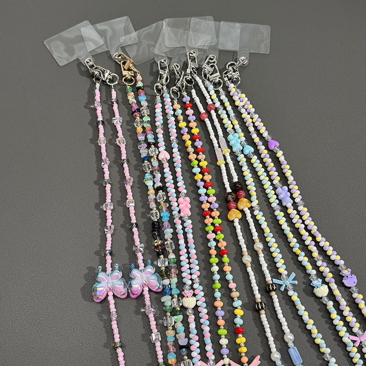 Beaded Eyewear Chain with Butterfly Accents Stornfield