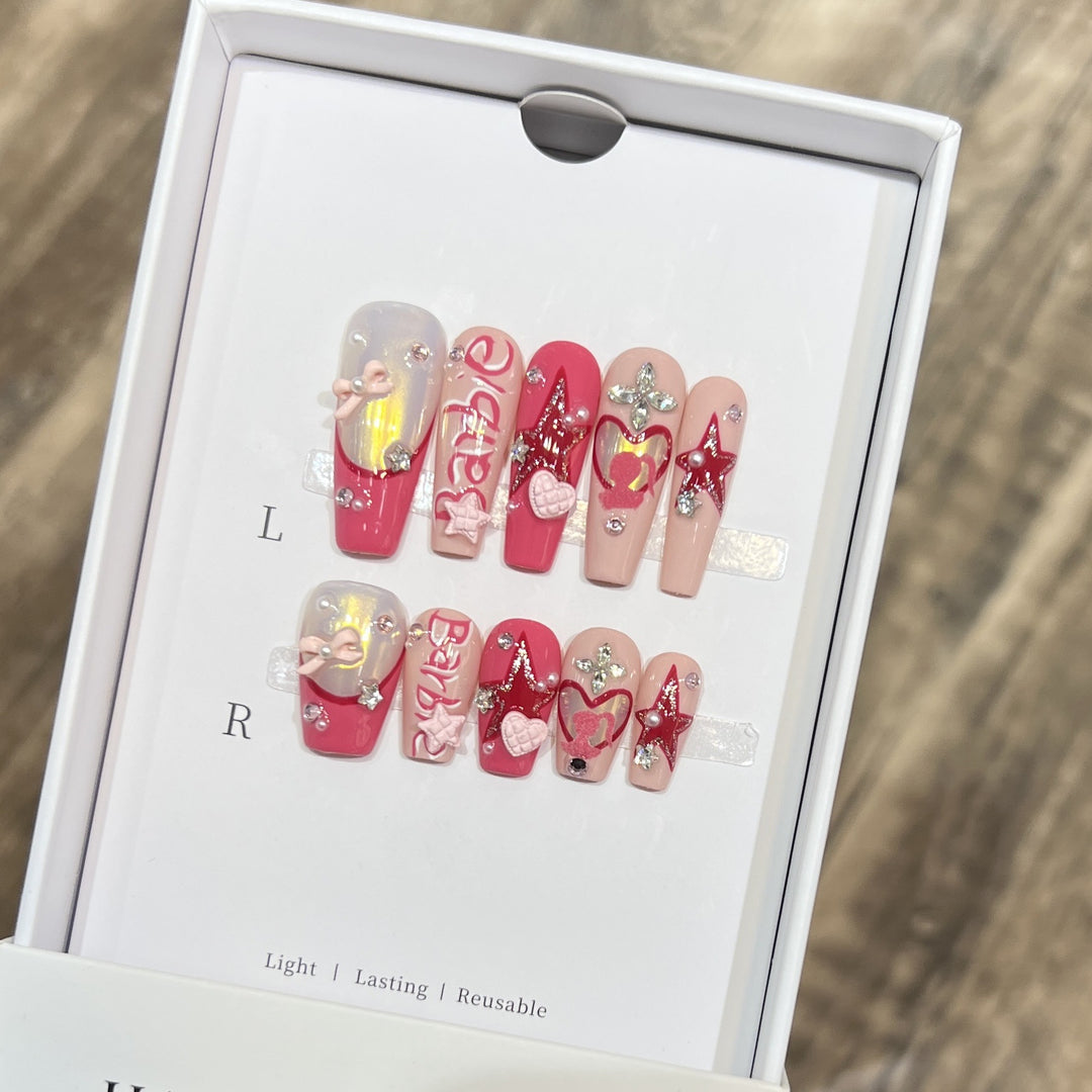 Themed Decorative Press-On Nails Set