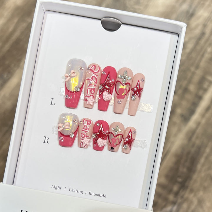 Themed Decorative Press-On Nails Set