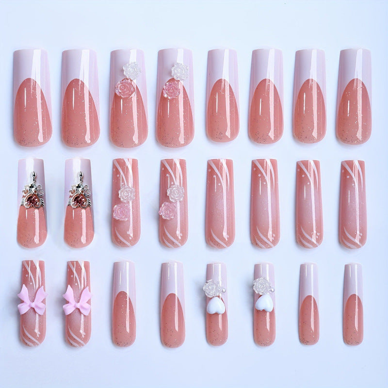 Decorative Luxury Press-On Nail Set Stornfield