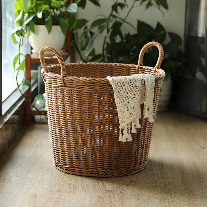 Handwoven Decorative Storage Basket with Ergonomic Handles Stornfield