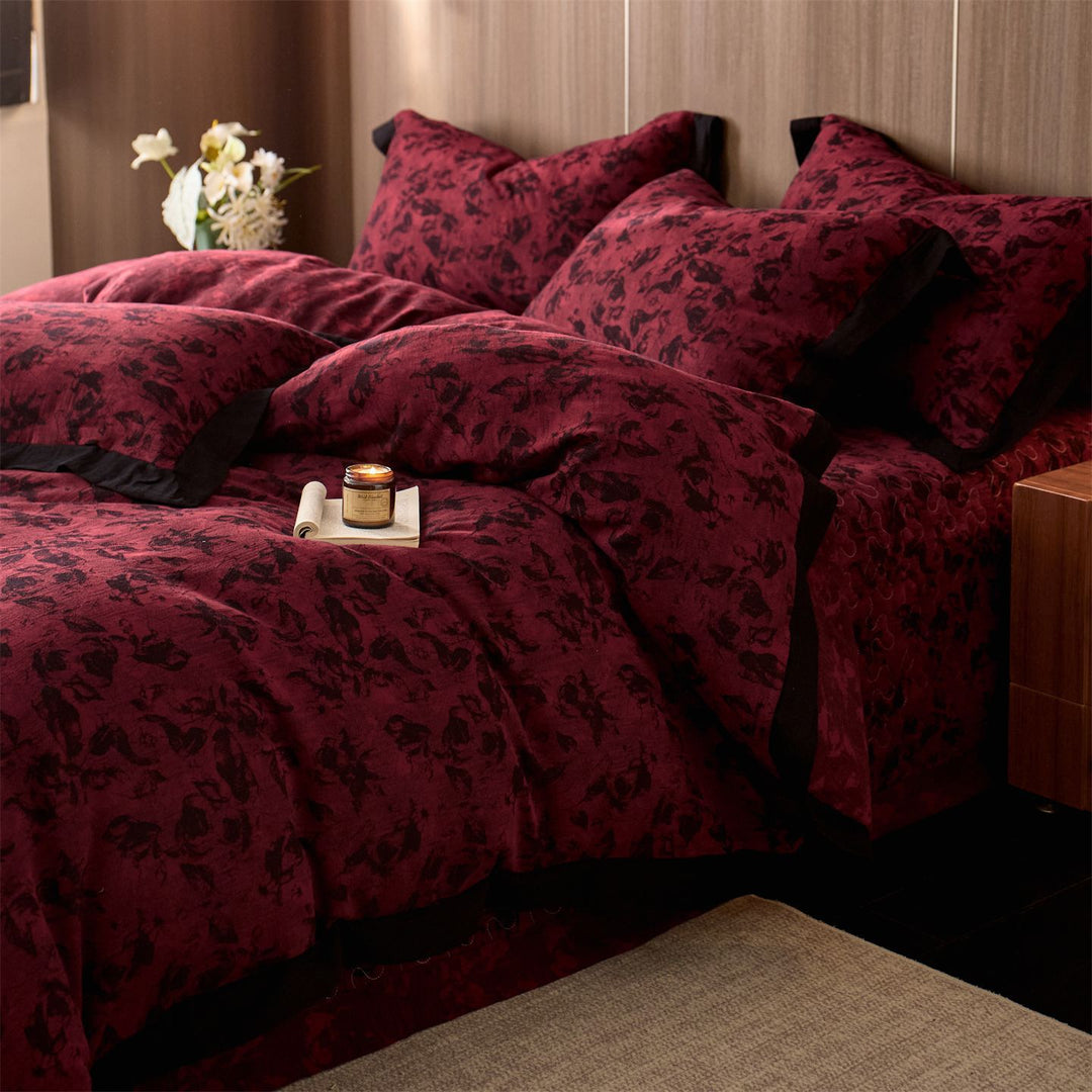 Velvet Jacquard Duvet Cover Set