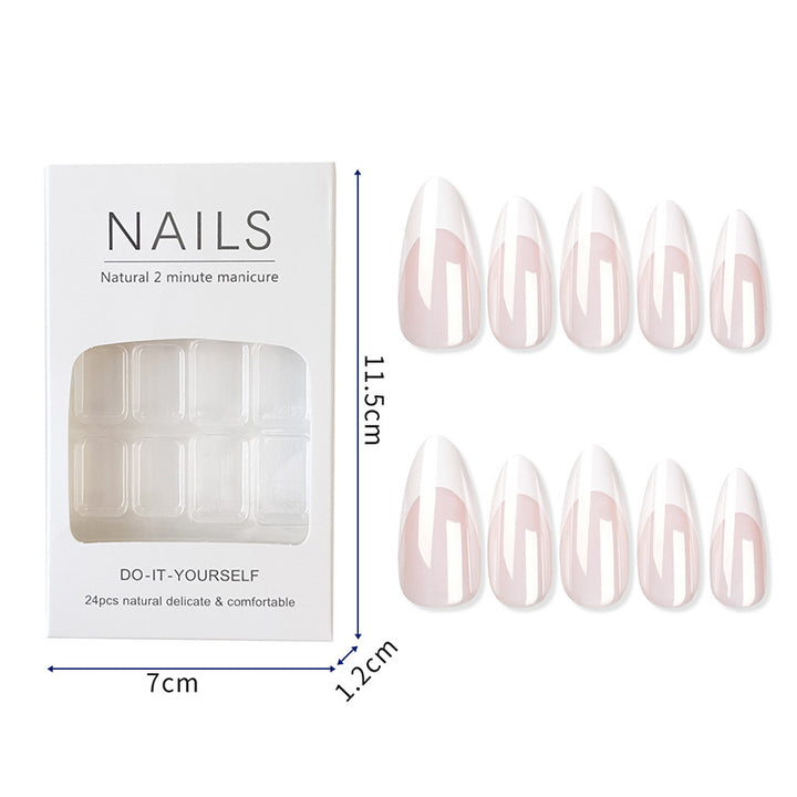 Artificial Nail Tips with Elegant French-Tip Design Stornfield
