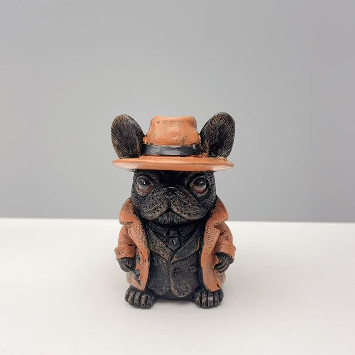 Decorative figure French Bulldog in suit Stornfield