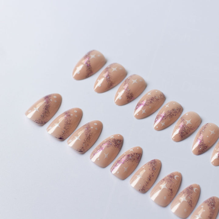 Glittery Starry Stiletto Nail Art Kit