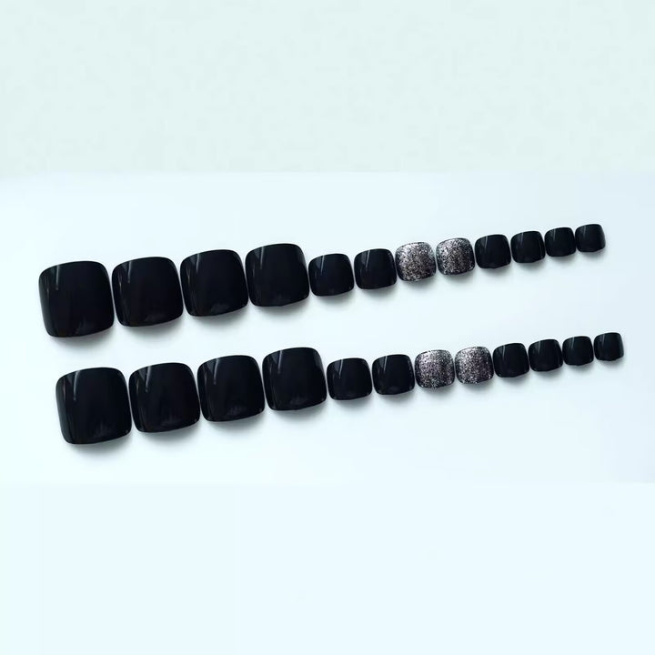 Stylish Glittered Pedicure Nail Art Stornfield