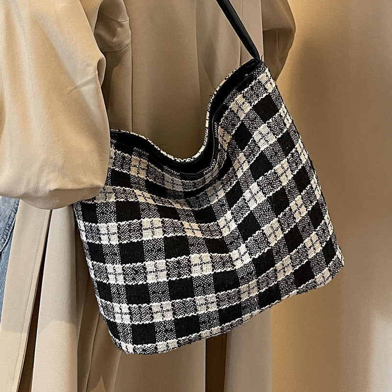 Classic Checkered Shoulder Bag