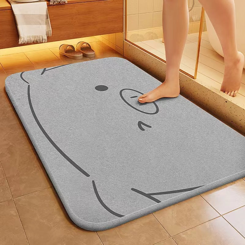 Cute Panda-Themed Plush Bath Mat