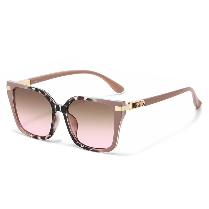 Oversized Square Frame Sunglasses with Gold Accents Stornfield