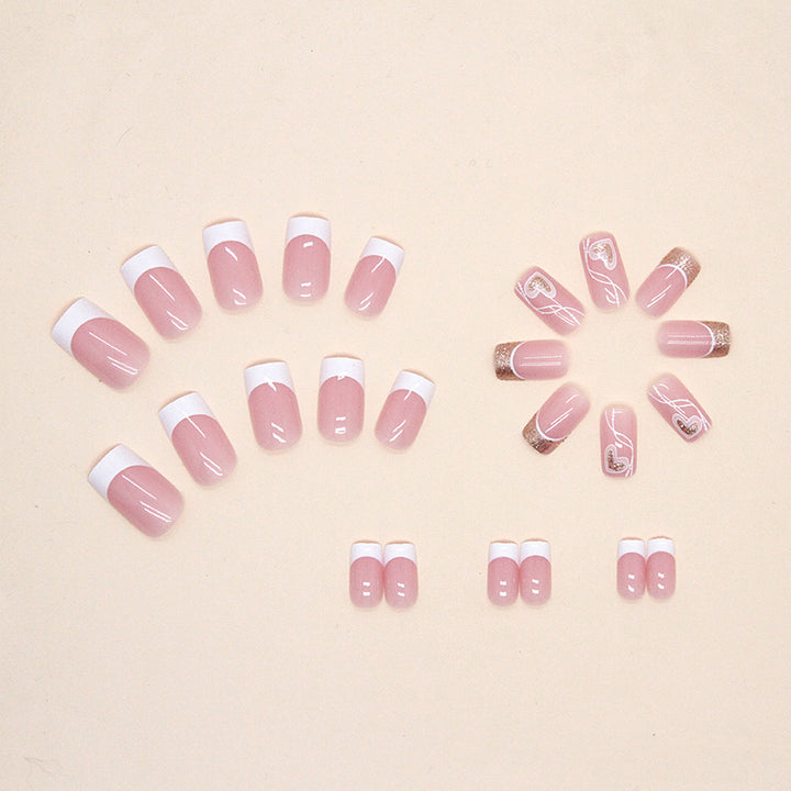 Heart-Design Press-On Nail Art Tips Stornfield