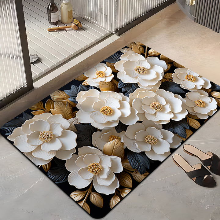 Floral Design Bath Mat Stornfield