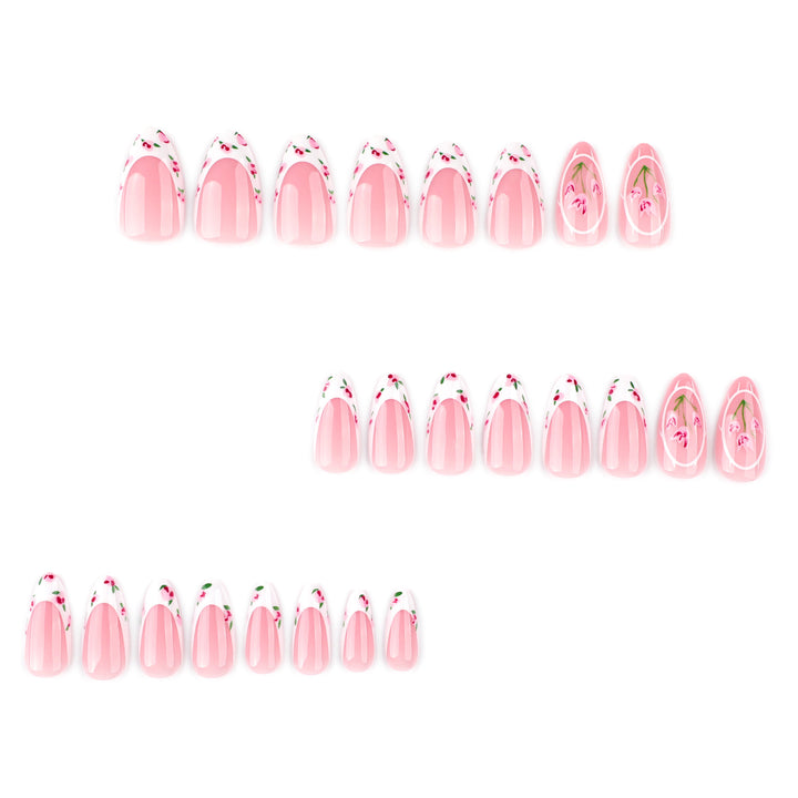 Artful Nail Extensions with Floral Design Stornfield