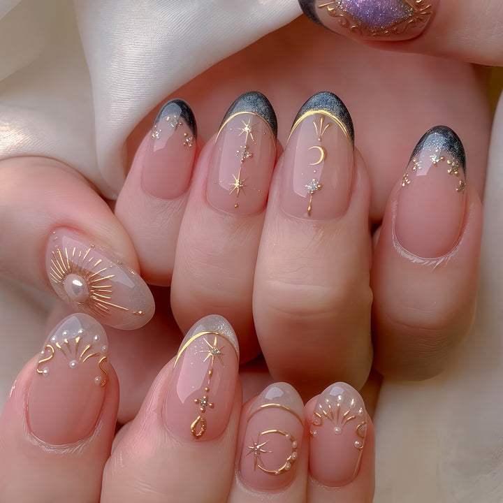 Celestial-Inspired Decorative Nail Art Stornfield