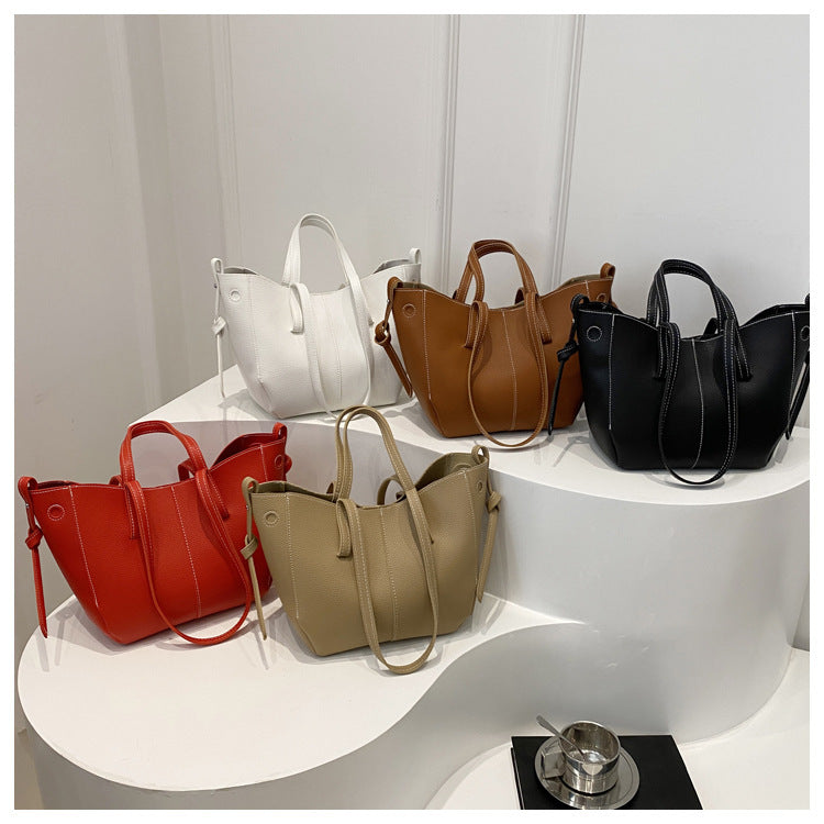Textured Leather Everyday Tote Bag Stornfield