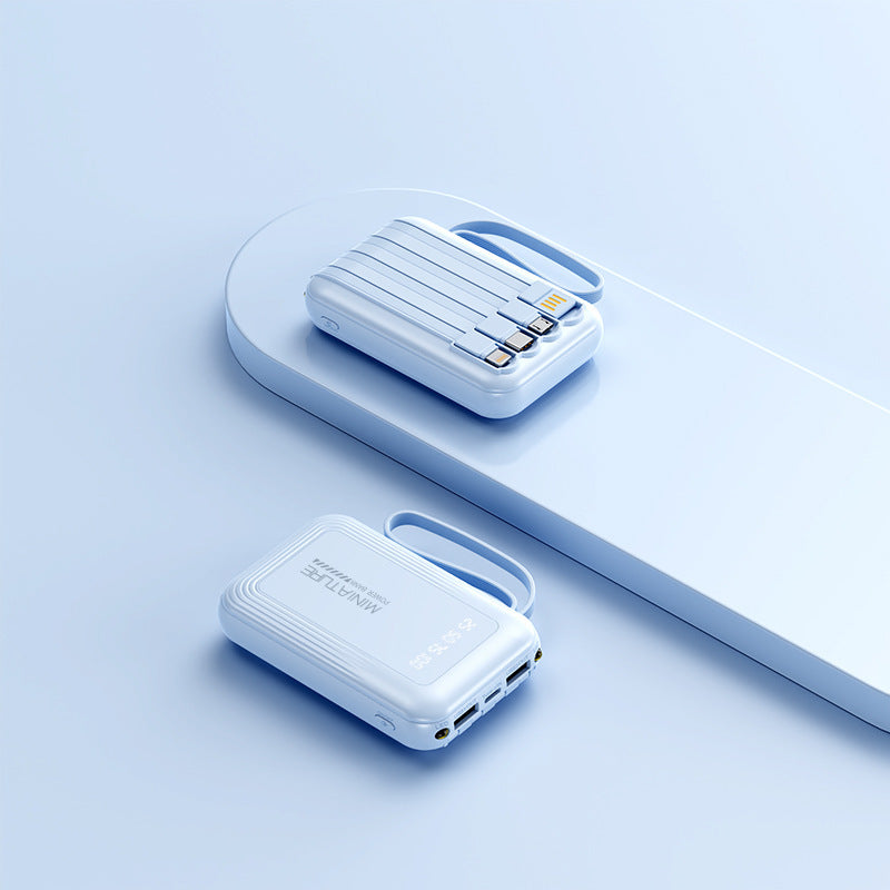 Practical power bank with wireless fast charging function and integrated cable system Stornfield