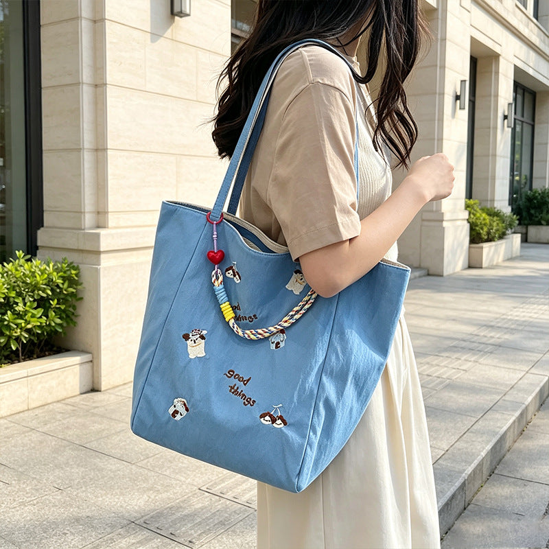 Embroidered Casual Tote Stornfield