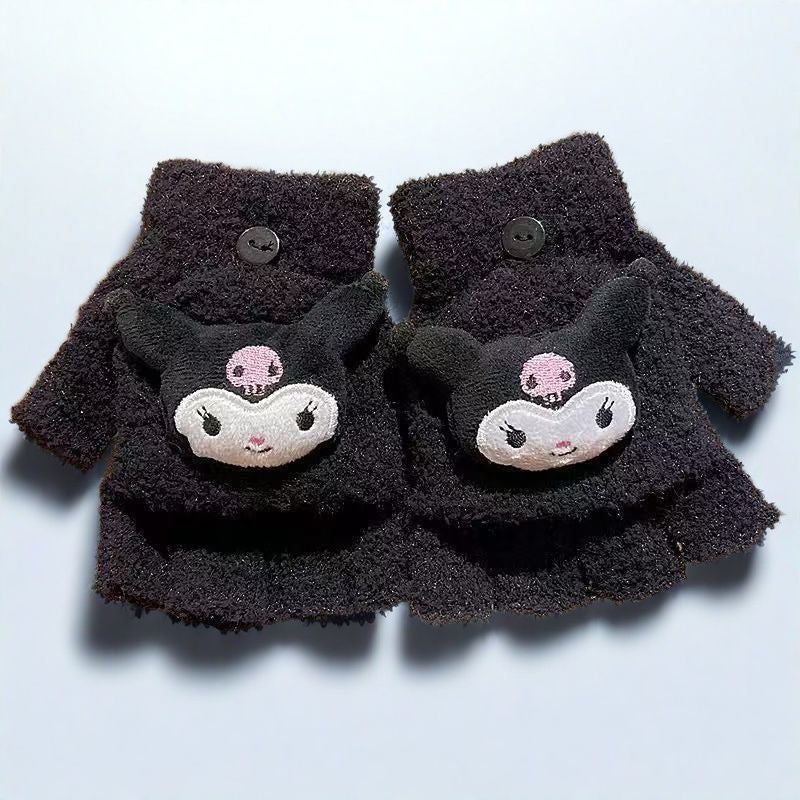Children's Playful Bear-Themed Fingerless Gloves Stornfield