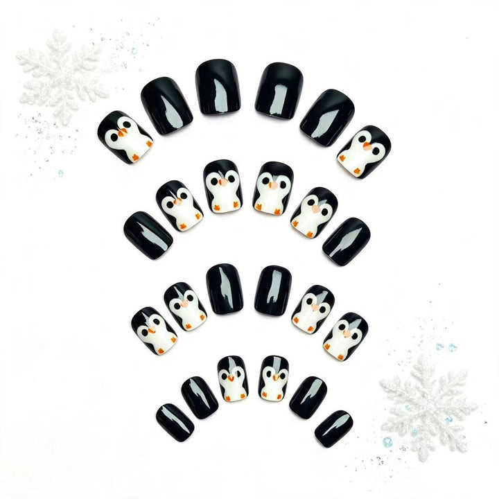 Artificial Nails in Winter Penguin Design Stornfield