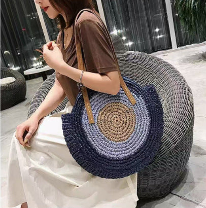 Handcrafted straw bag with eye-catching gradient Stornfield
