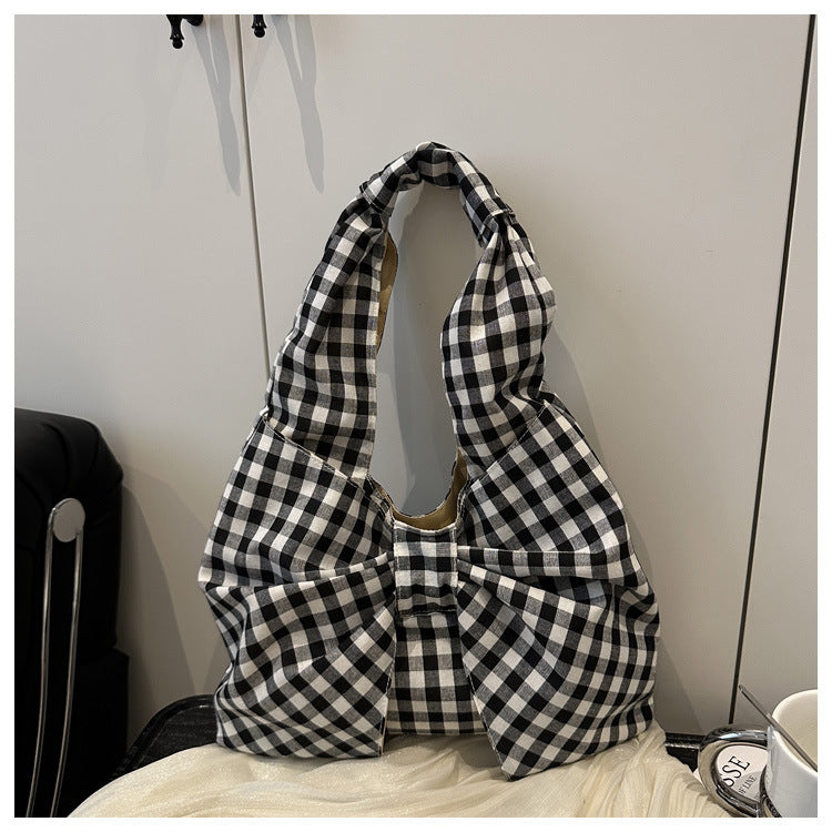 Bow Accent Fabric Tote Bag Stornfield