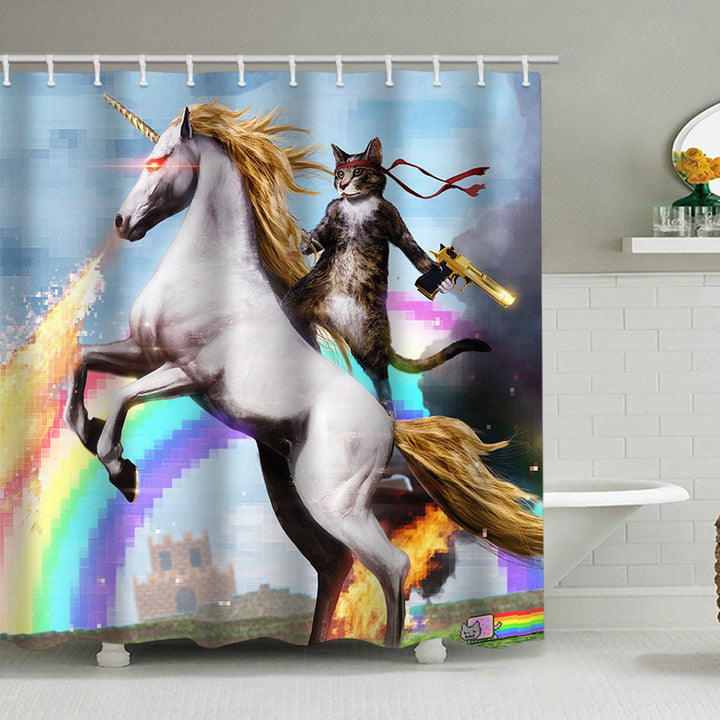 Artistic Dog Illustration Shower Curtain Stornfield