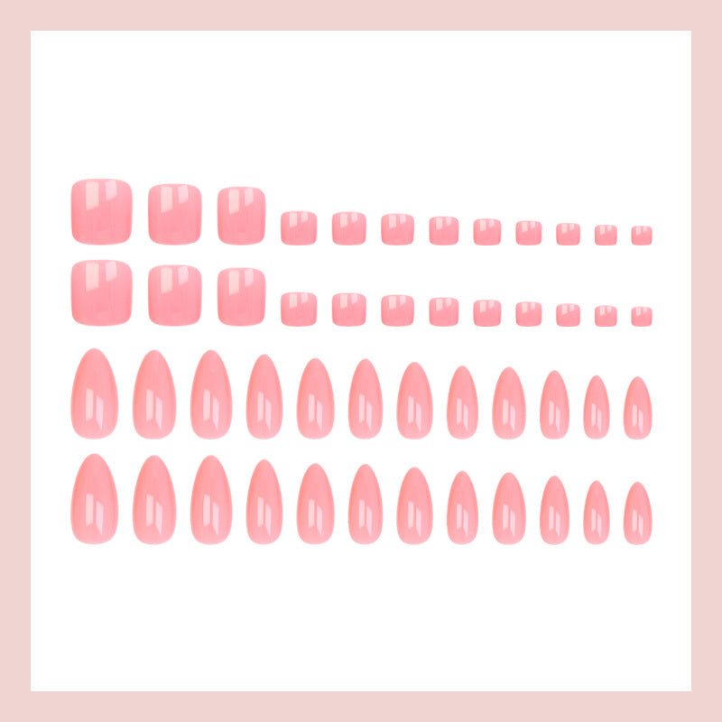Artificial nail set with elegant high-gloss fingernails and toenails Stornfield