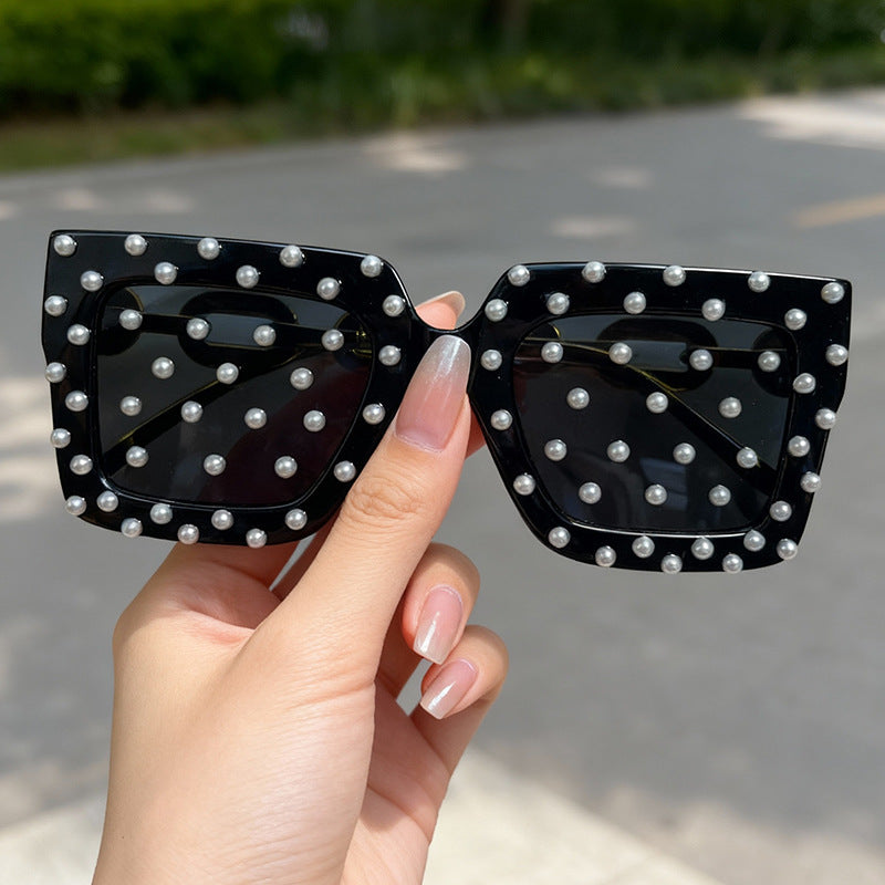Decorative Pearl-Embellished Cat Eye Sunglasses Stornfield