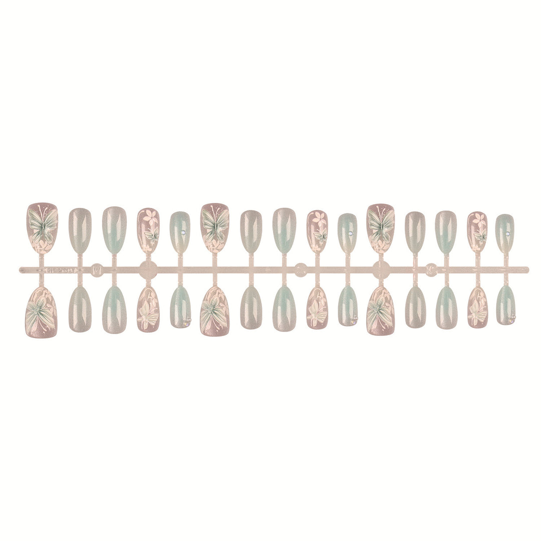 Artistic Butterfly Nail Tips