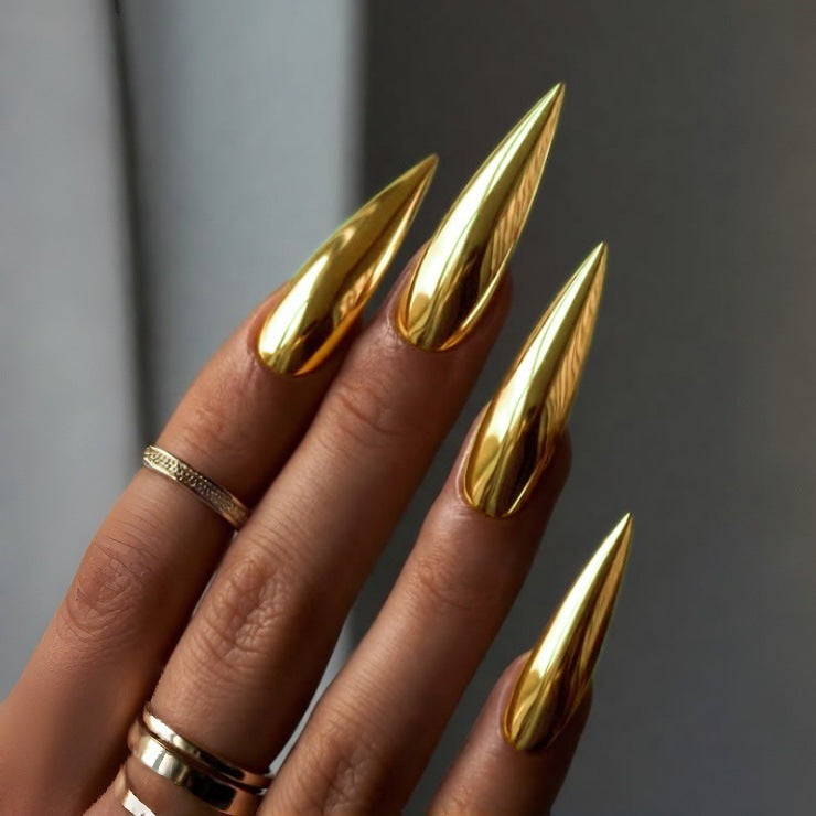 Extravagant Stiletto Press-On Nail Tips with Mirror Finish Stornfield