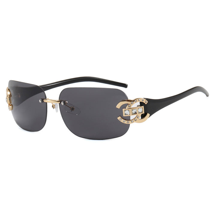 Women's fashionable sunglasses with luxurious geometric frame and protective UV filter Stornfield