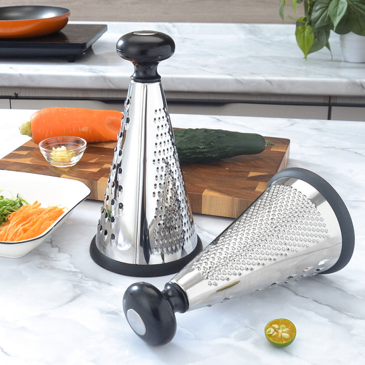 Ergonomic stainless steel kitchen grater with non-slip handle Stornfield