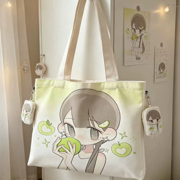 Artistic Illustrated Canvas Tote Bag