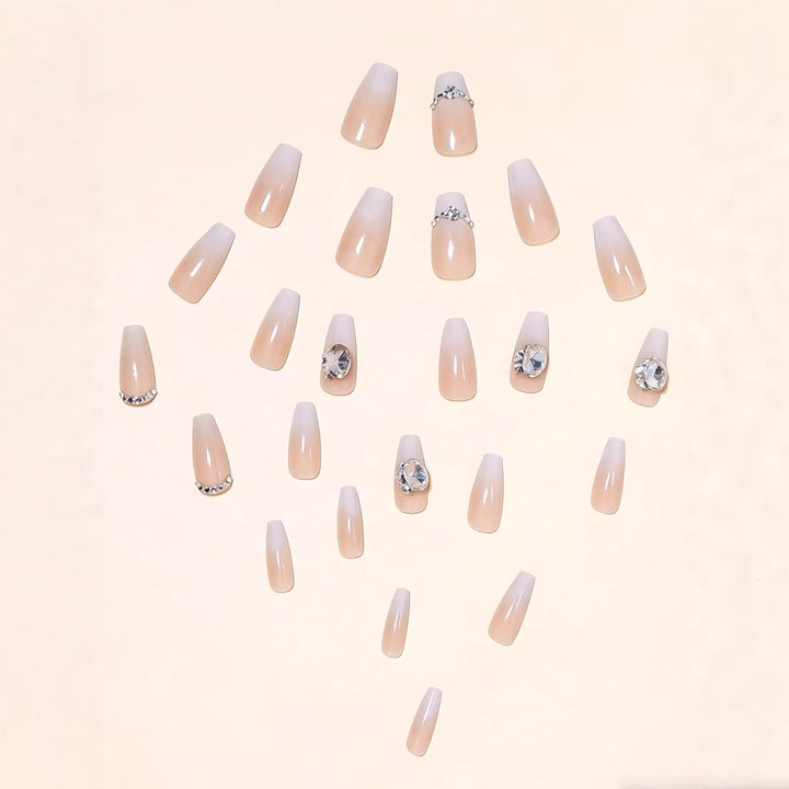 Luxurious Crystal-Embellished Press-On Nail Art Stornfield