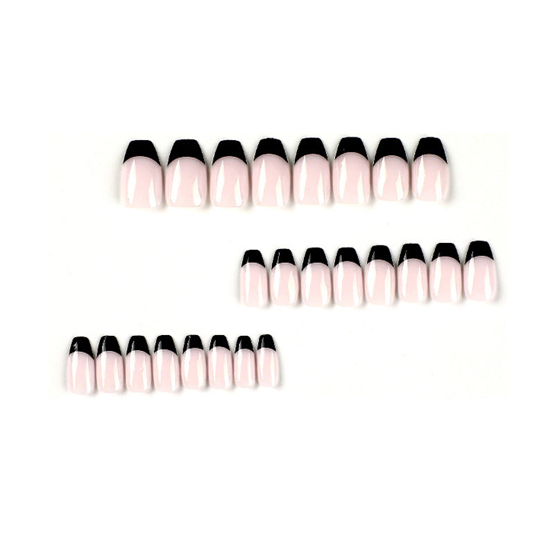 Artificial nail tips with high gloss black Stornfield