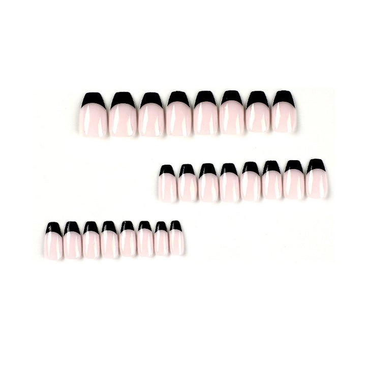 Artificial nail tips with high gloss black Stornfield