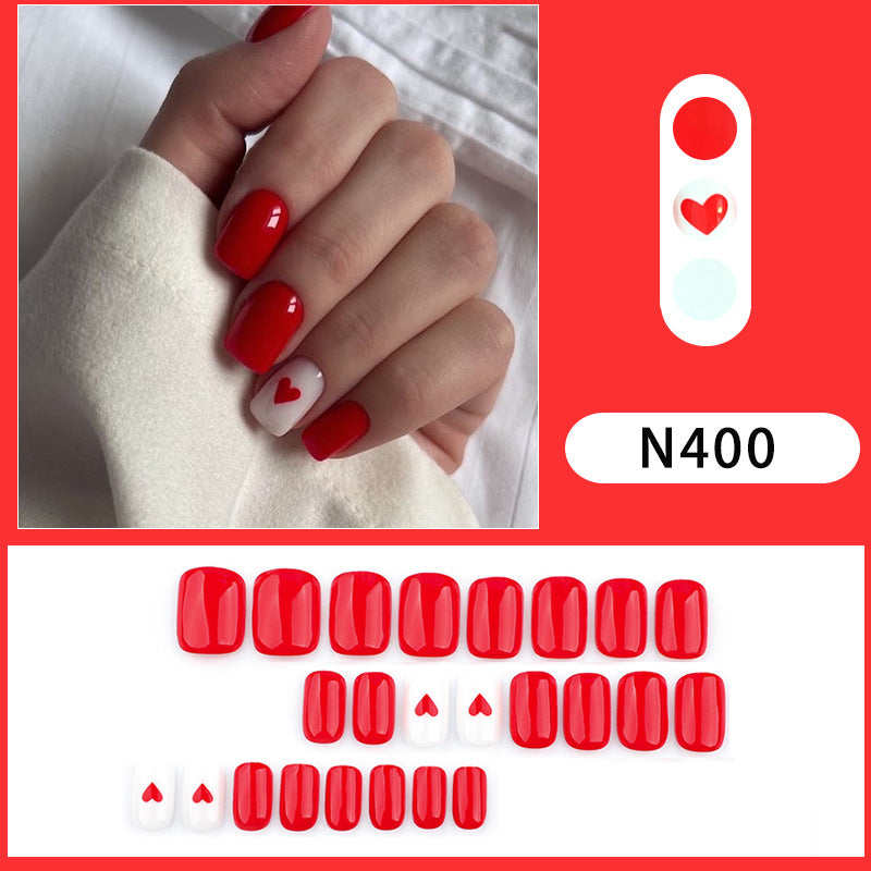 Heart-Themed Press-On Nail Set