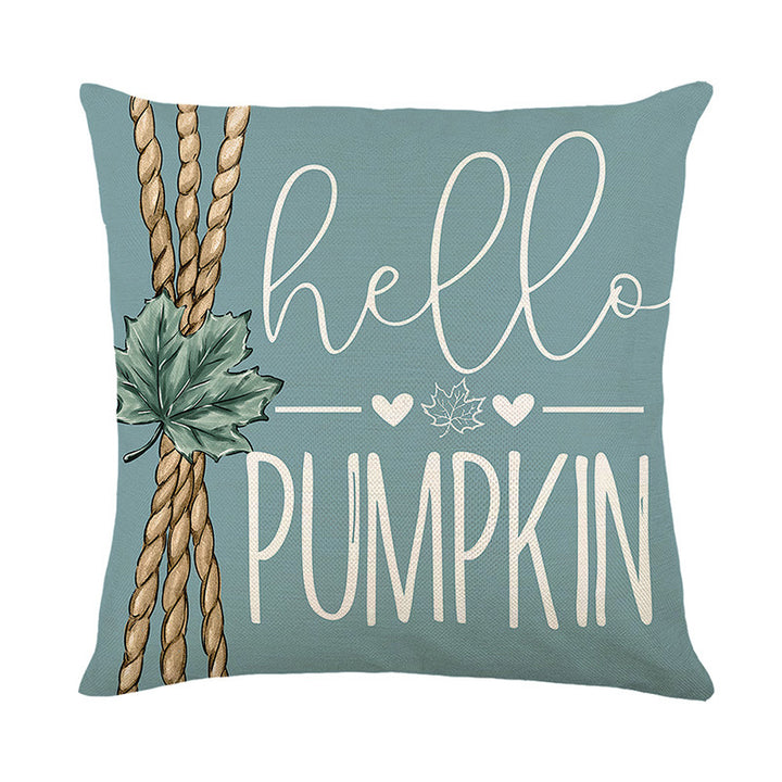 Rustic Harvest Cotton-Linen Throw Pillow Cover for Sofa and Seasonal Decor