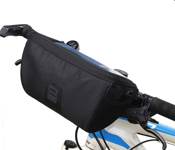 compact bike top tube storage bag with padded phone pocket and water-resistant fabric Stornfield