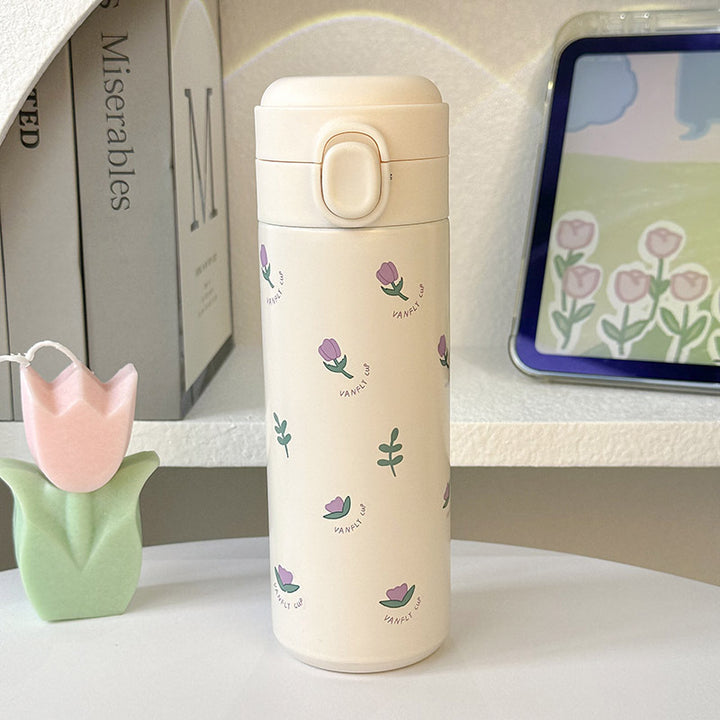 Women Insulated Water Bottle with Elegant Flower Design Stornfield