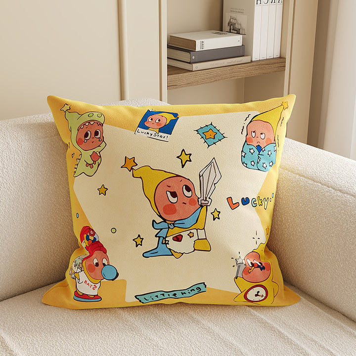 Cute Cartoon Character Throw Pillow