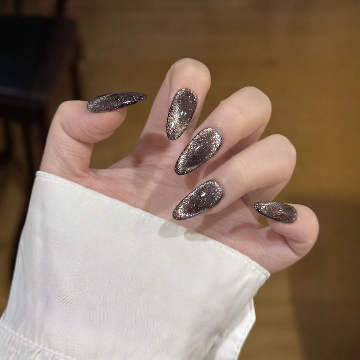 Glamorous Stiletto Press-On Nail Set with Glitter Finish Stornfield