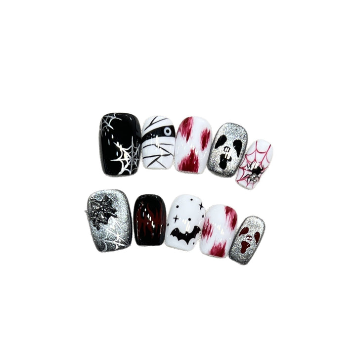 Artistic Halloween Press-On Nail Art Set Stornfield