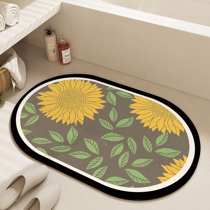 Textured Geometric Bath Mat Stornfield