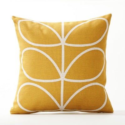 Square decorative pillow cover in retro Scandi style with central dot motif Stornfield