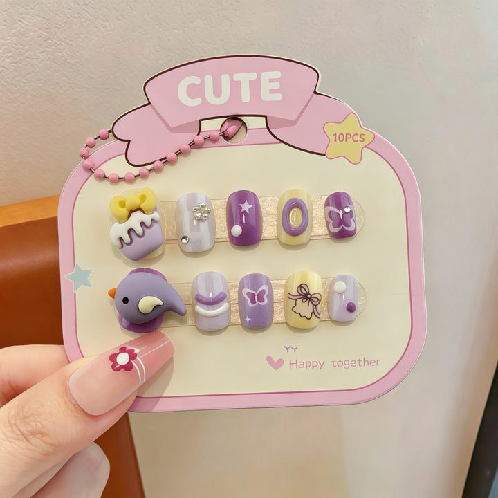 Colorful Nail Art Artificial Nails with Summery Designs Stornfield